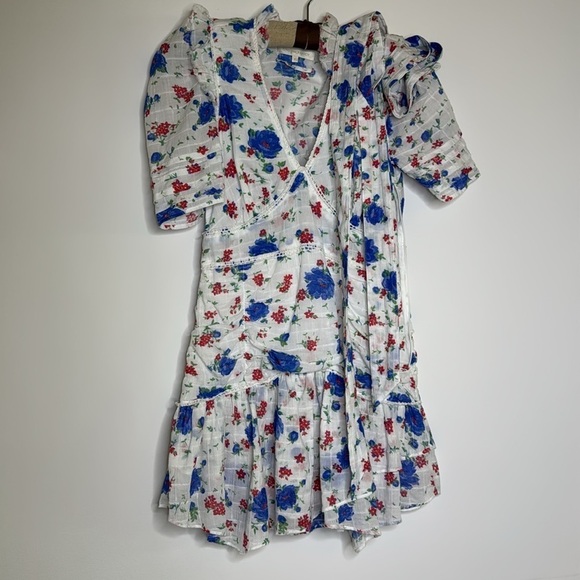 LOVESHACKFANCY ARLO MINI DRESS Blue Notte - Picture 6 of 11